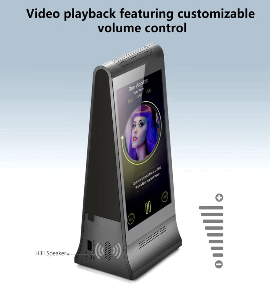 Dual Screen Stand Player Restaurant Table Advertising Digital Menu Display WiFi