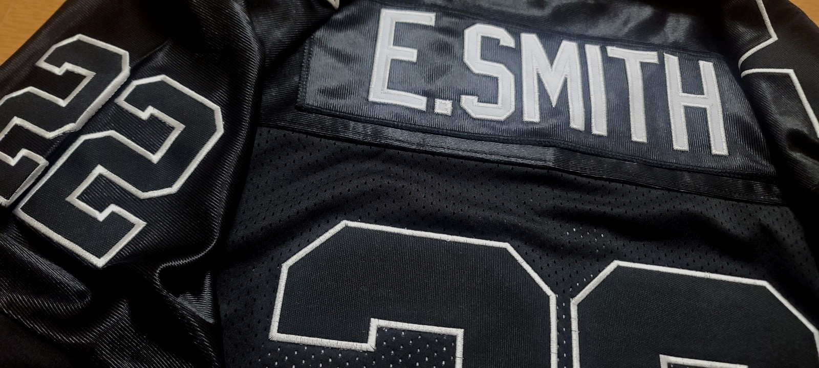 NEW TAG! RARE! Dallas Cowboys #22 C Emmitt Smith Stitched Dual Patch Jersey Mens