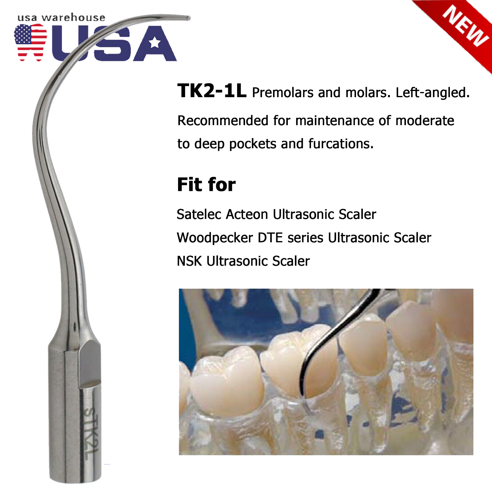 Fit Satelec ACTEON Newtron Handpiece Tips Dental Ultrasonic Piezo Scaler Scaling