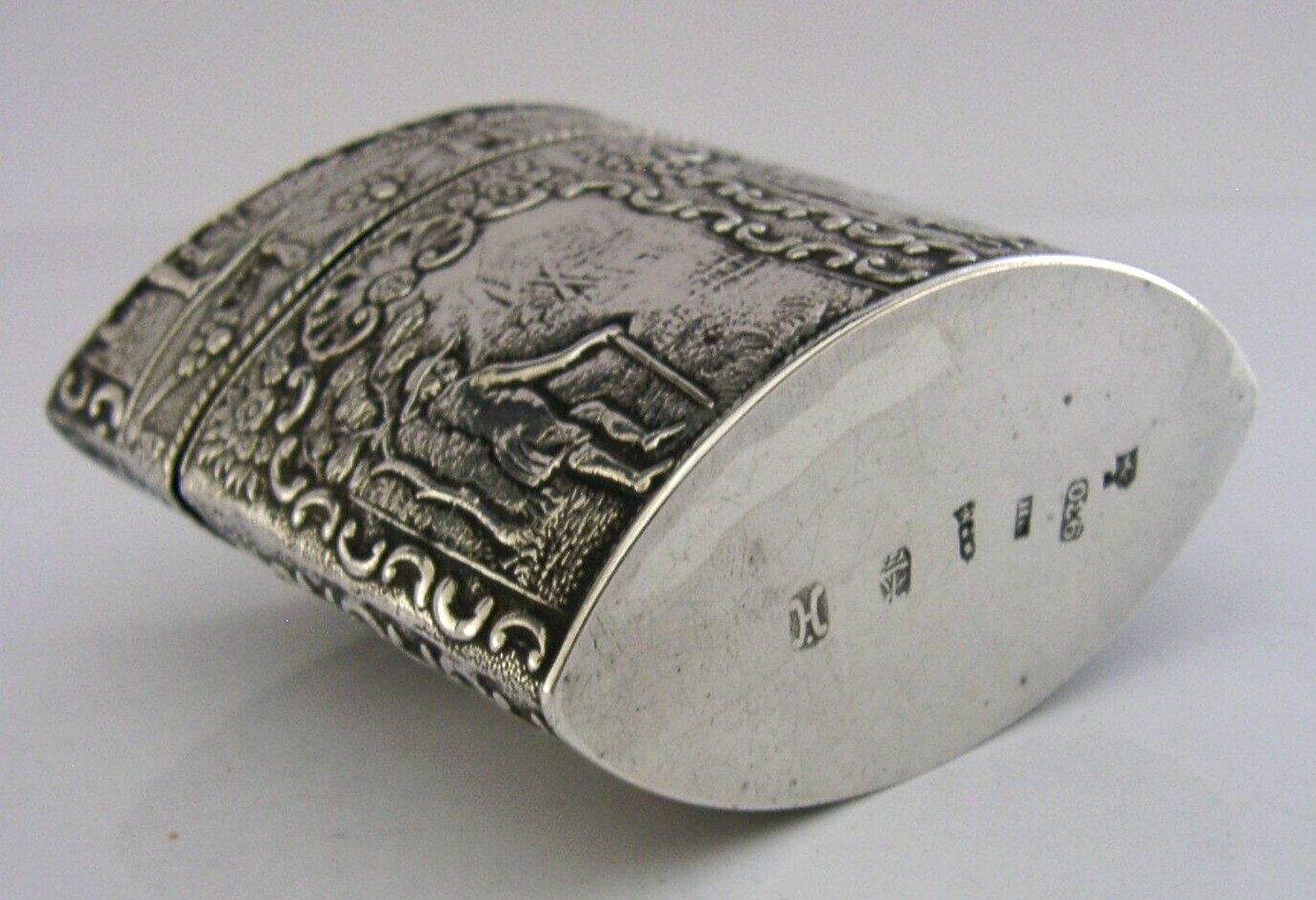 SUPERB HANAU DUTCH SOLID STERLING SILVER TEA CADDY CANISTER BOX 1903 ANTIQUE 82g