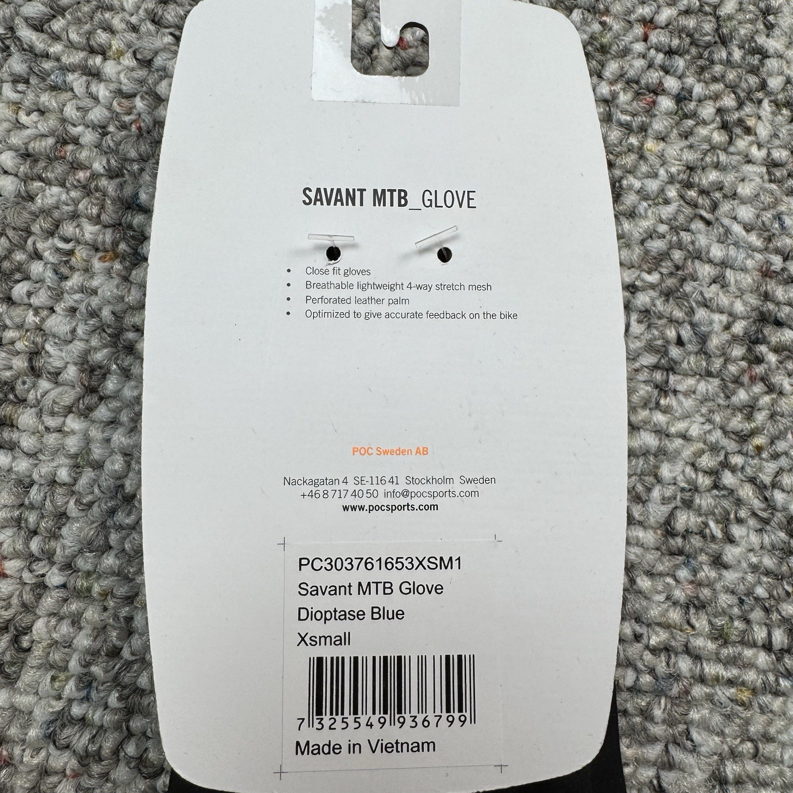 Poc Agile Savant MTB Glove XSmall Dioptase Blue Mountain Biking