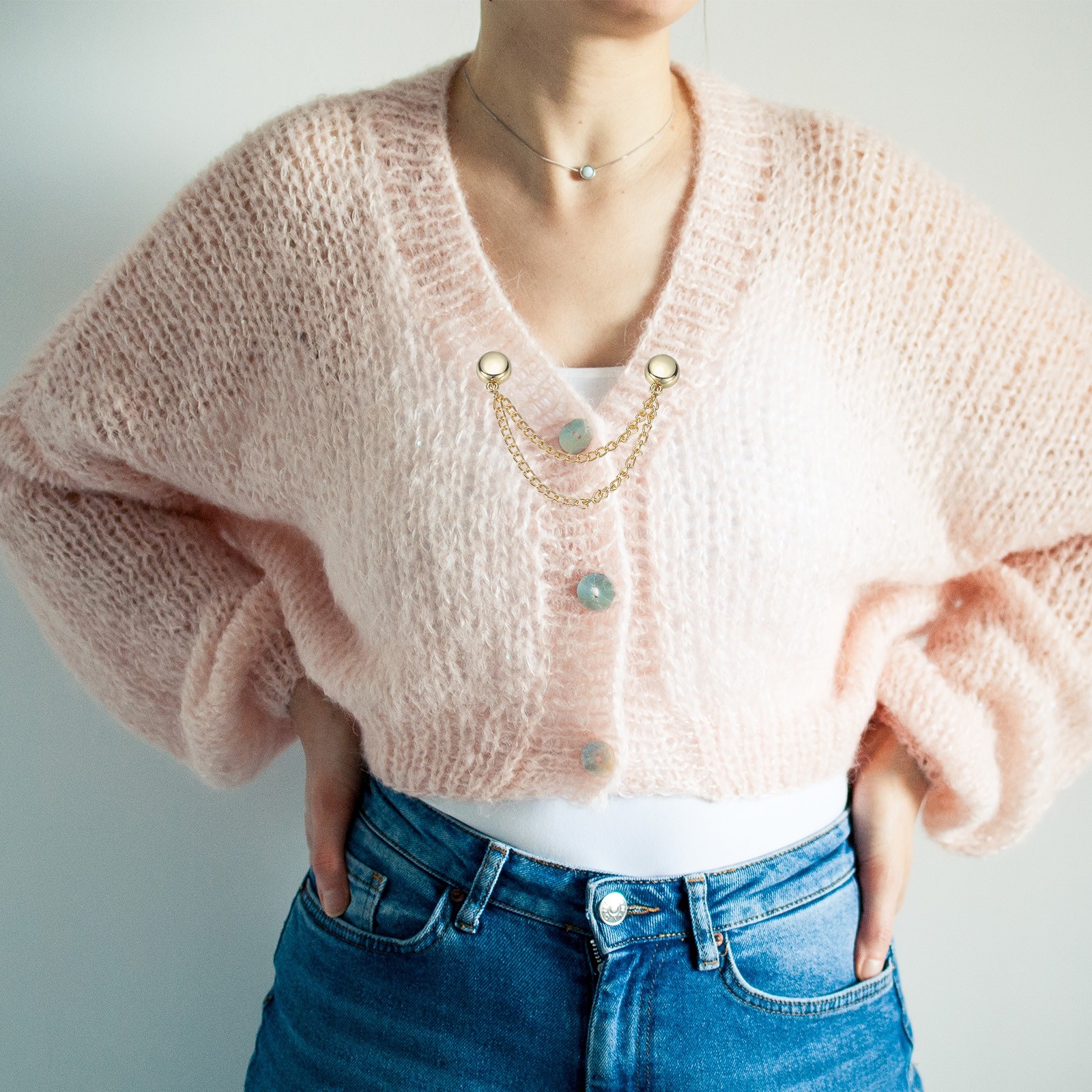 Metal Magnetic Clothing Clips, Magnetic Button Clips,Silver,Black