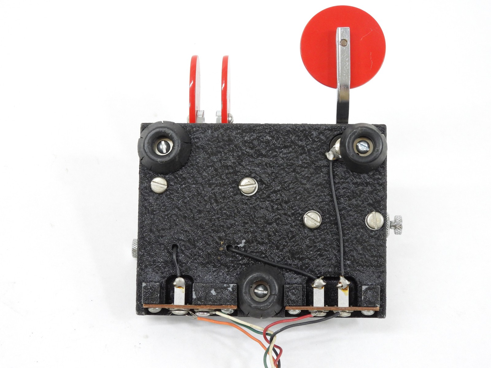 Brown Bros Mach CTL Vintage Ham Radio Double Straight Paddle Key + Cable (nice)