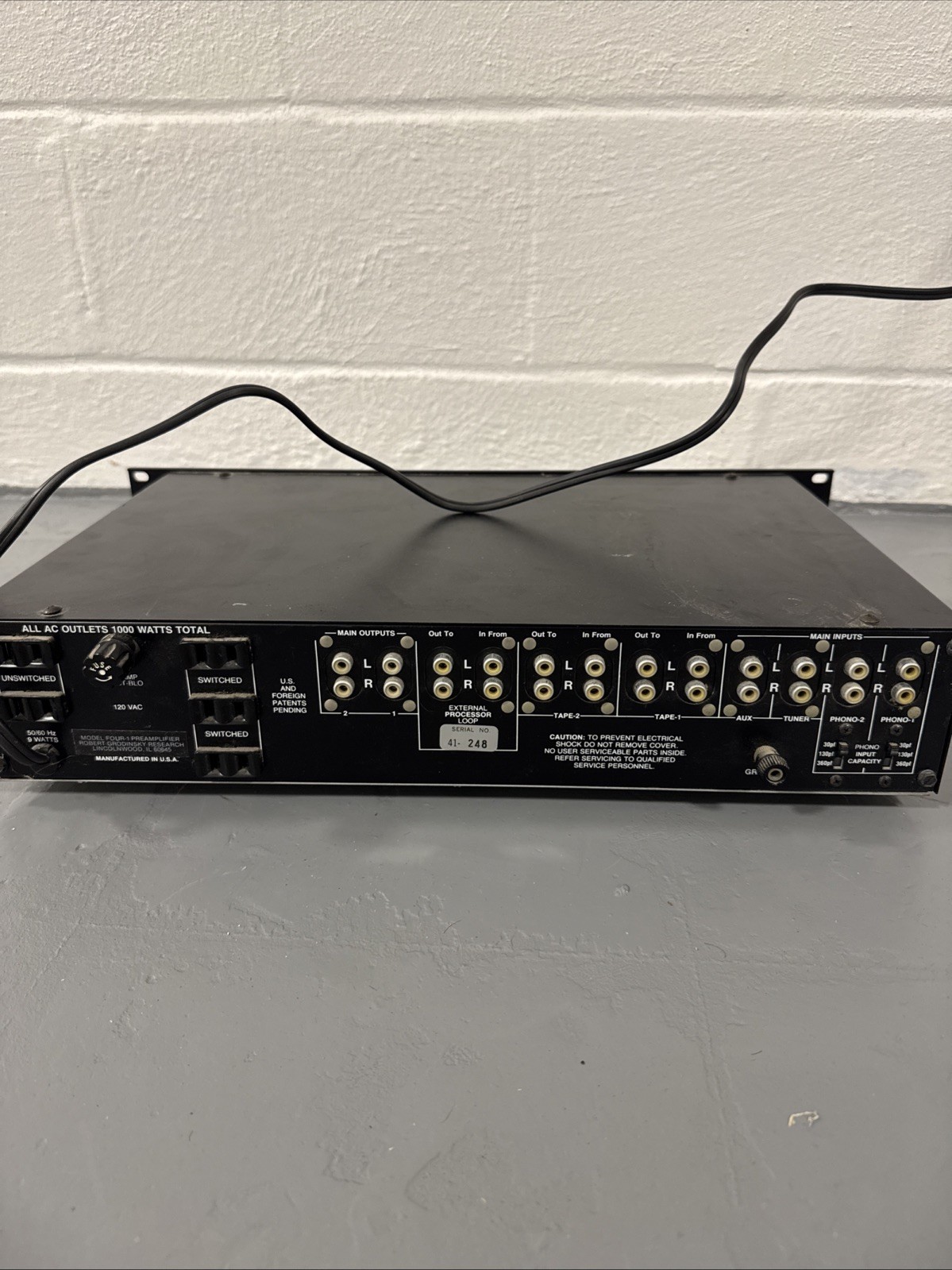 RGR Robert Grodinsky Research Model Four-1 41 Stereo Preamplifier