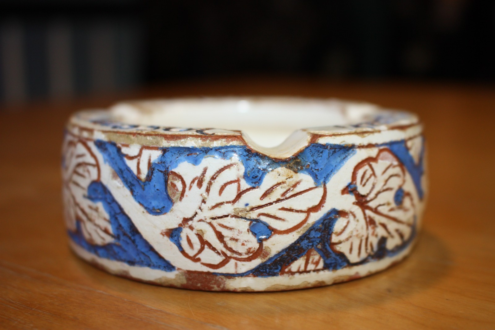 Handmade Ceramic Souvenir Ashtray Apollonia Beach Limassol Blue Lapithos Islands