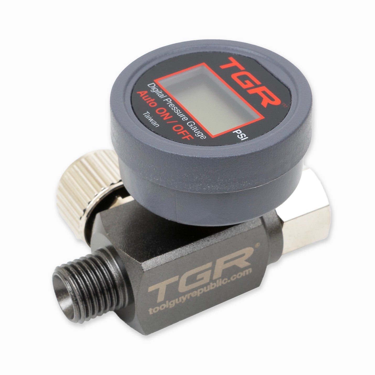 TGR Air Adjusting Valve with Digital Pressure Gauge for Spray Guns (1/4” NPS)