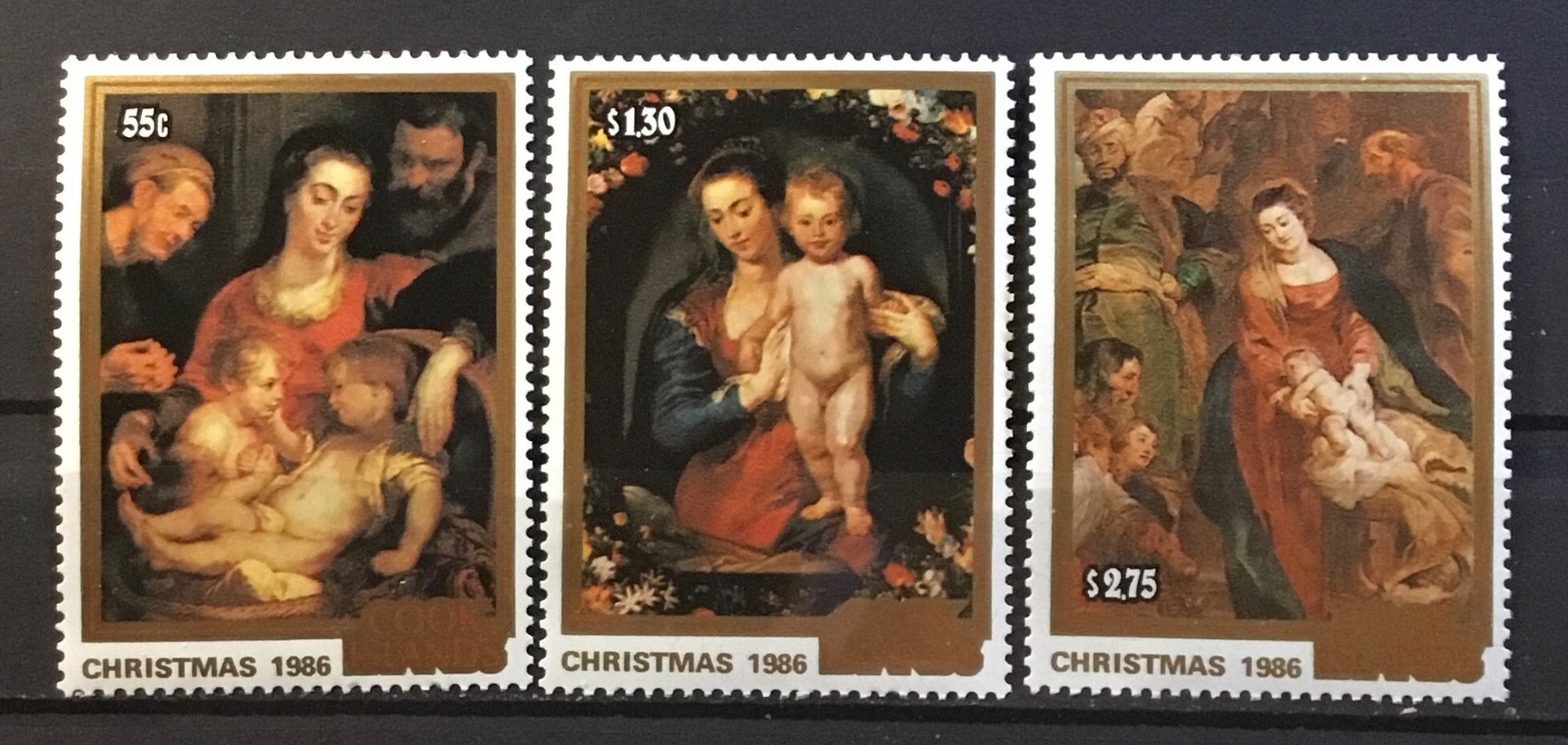 CHRISTMAS IN COOK ISLANDS. THREE SETS: 1986-1987-1988. MNH