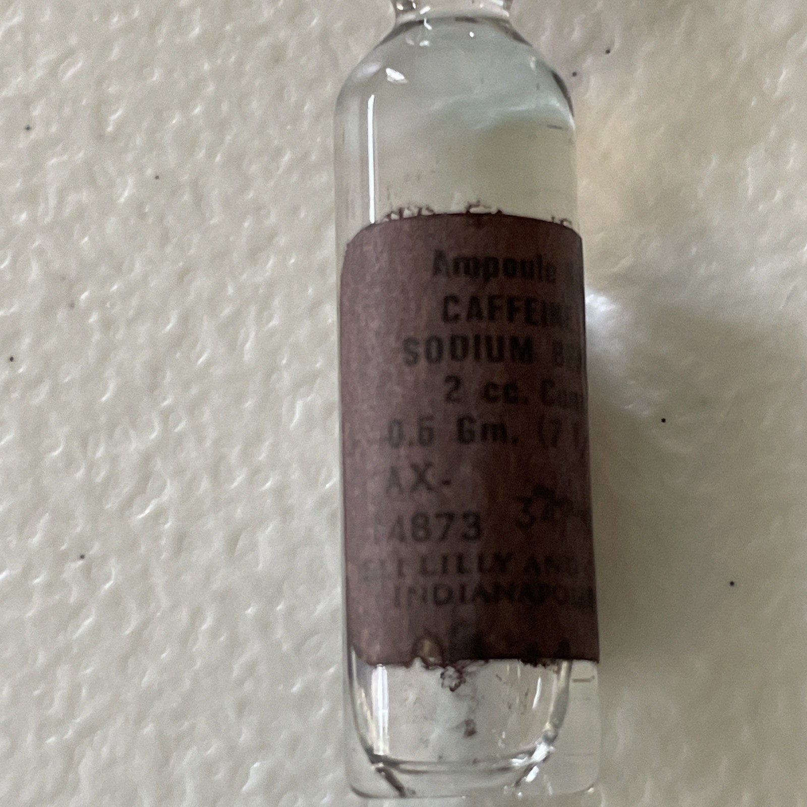 Caffeine & Sodium Benzoate Ampule Eli Lilly NOT FOR USE