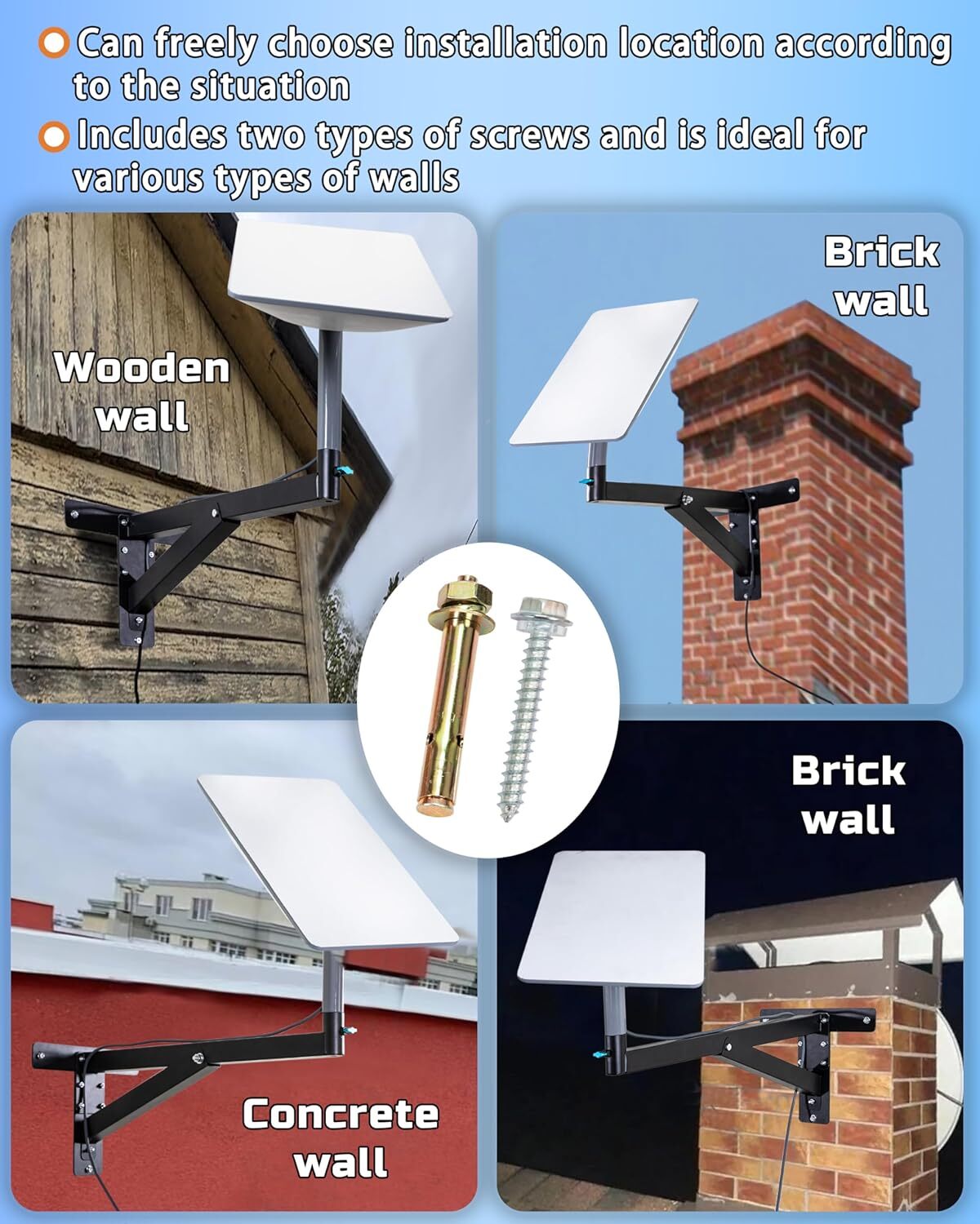Starlink Long Wall Mount, Heavy Duty Starlink Mounting Kit