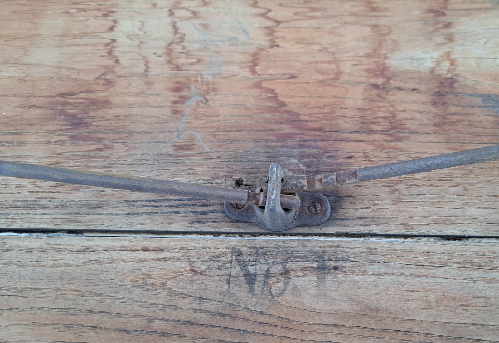 Antique Oak Folding Table No. 1 Primitive Distressed Needs Work