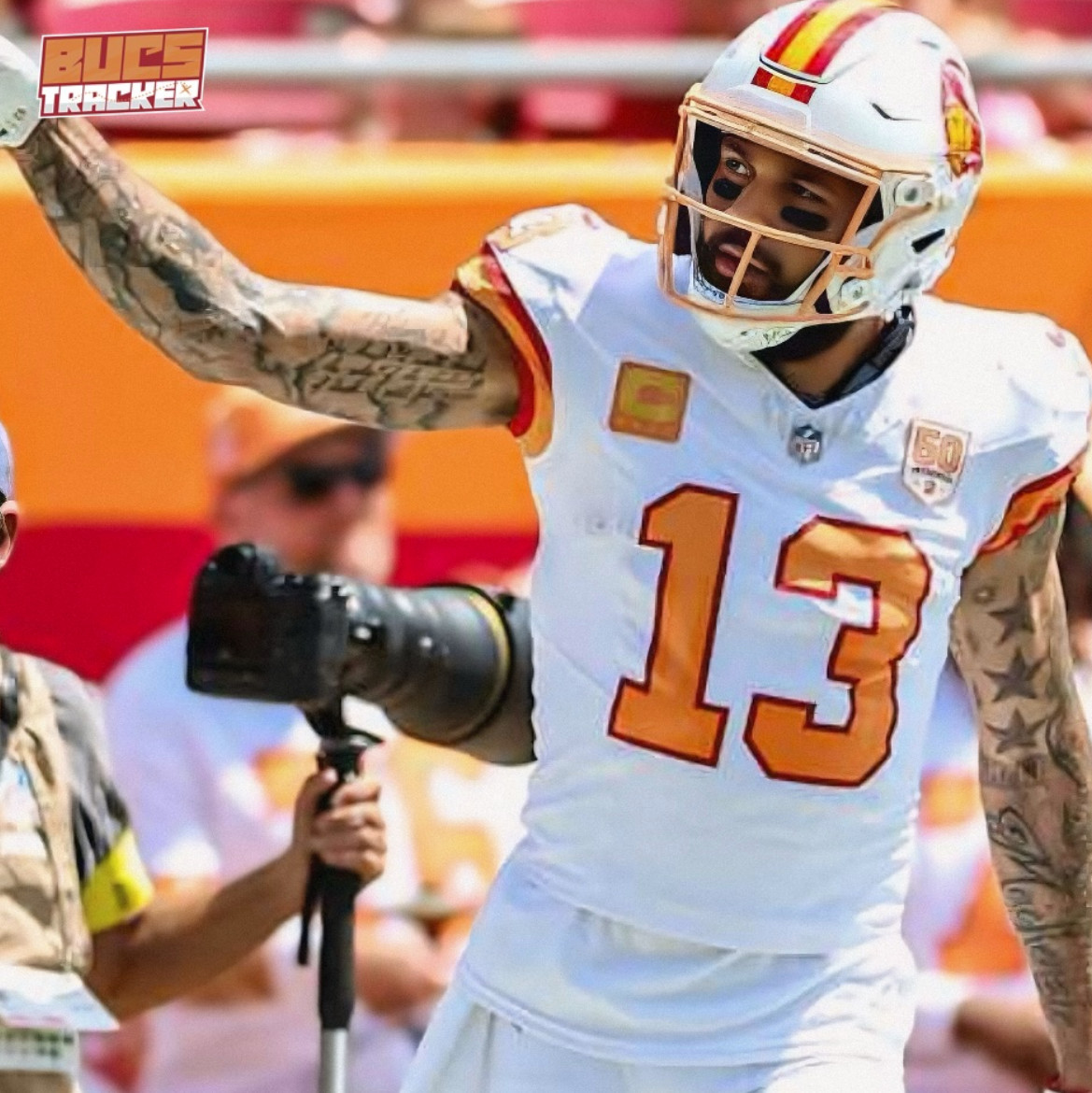 Mike Evans GAME USED💪Signed + Inscribed Ball Tampa Bay Buccaneers 24-25 Season