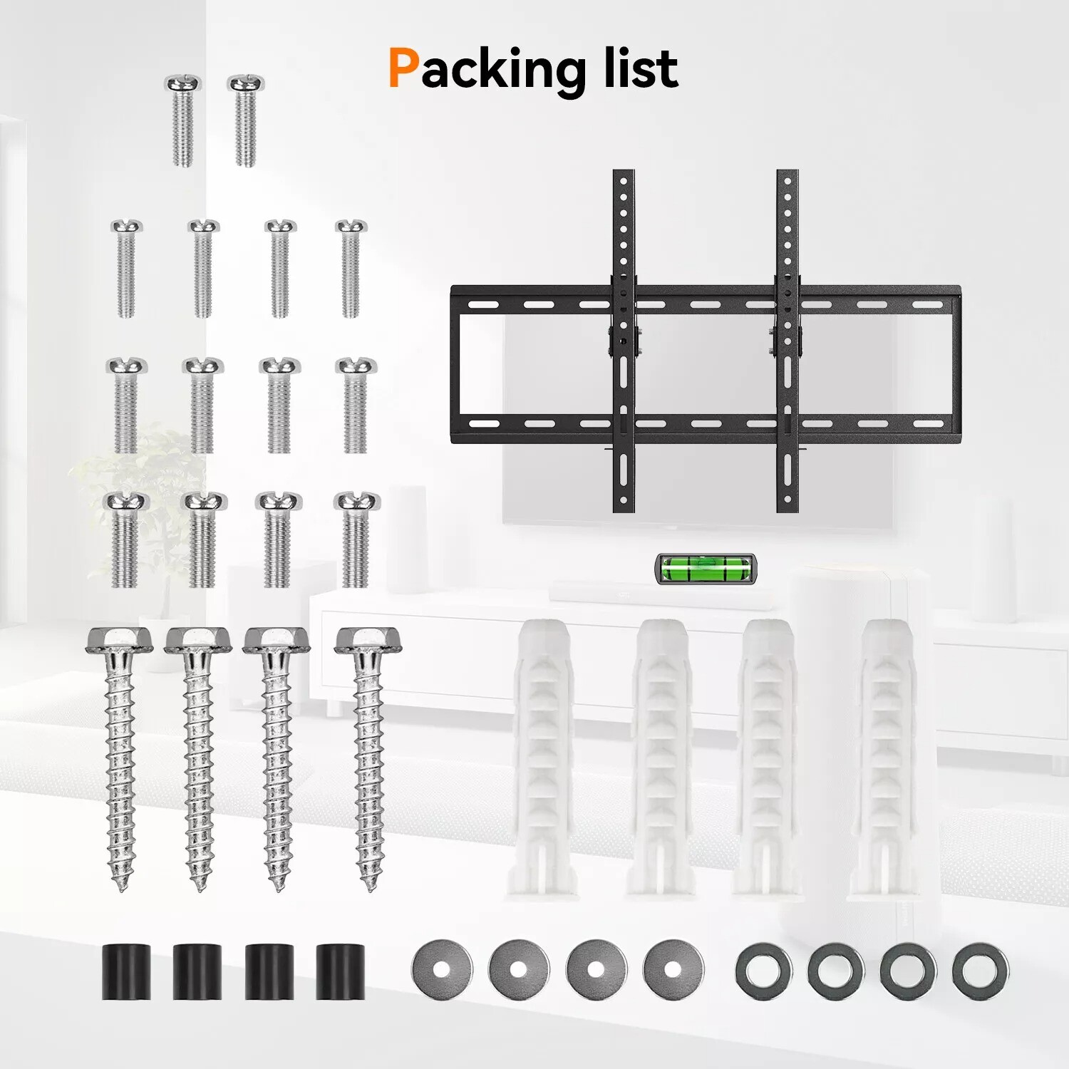 TV Wall Mount Bracket Tilt for 32 37 40 42 43 46 47 50 52 55 60 65 70inch Screen