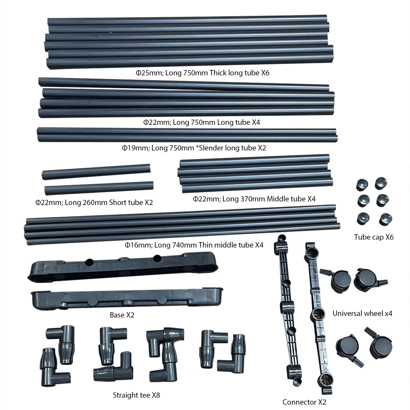 Heavy Duty Clothing Garment Rack Rolling Clothes Organizer Double Rails Hanging