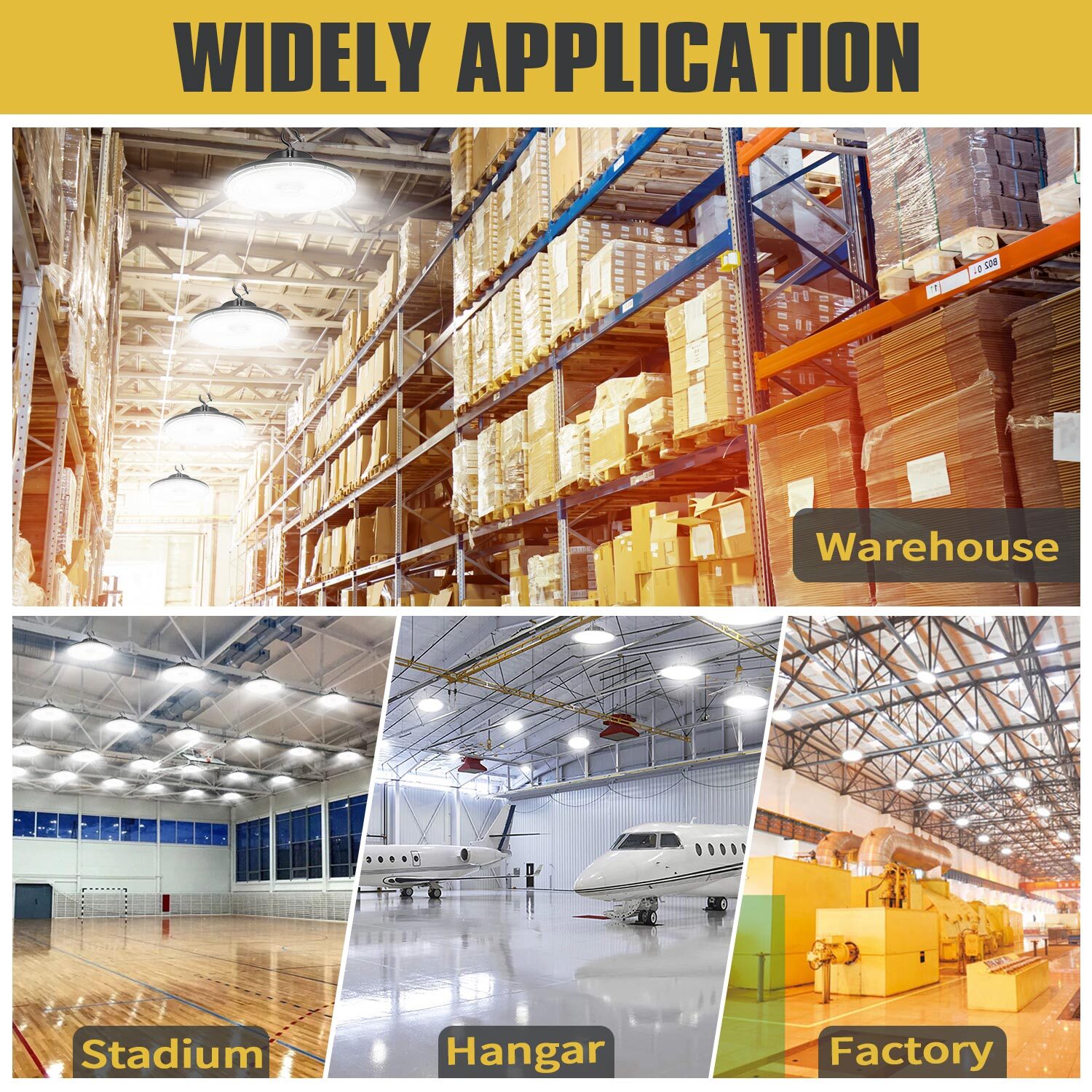 240W 480V UFO LED Shop Lights 5000K High Bay Industrial Lightihng Warehouse Lamp