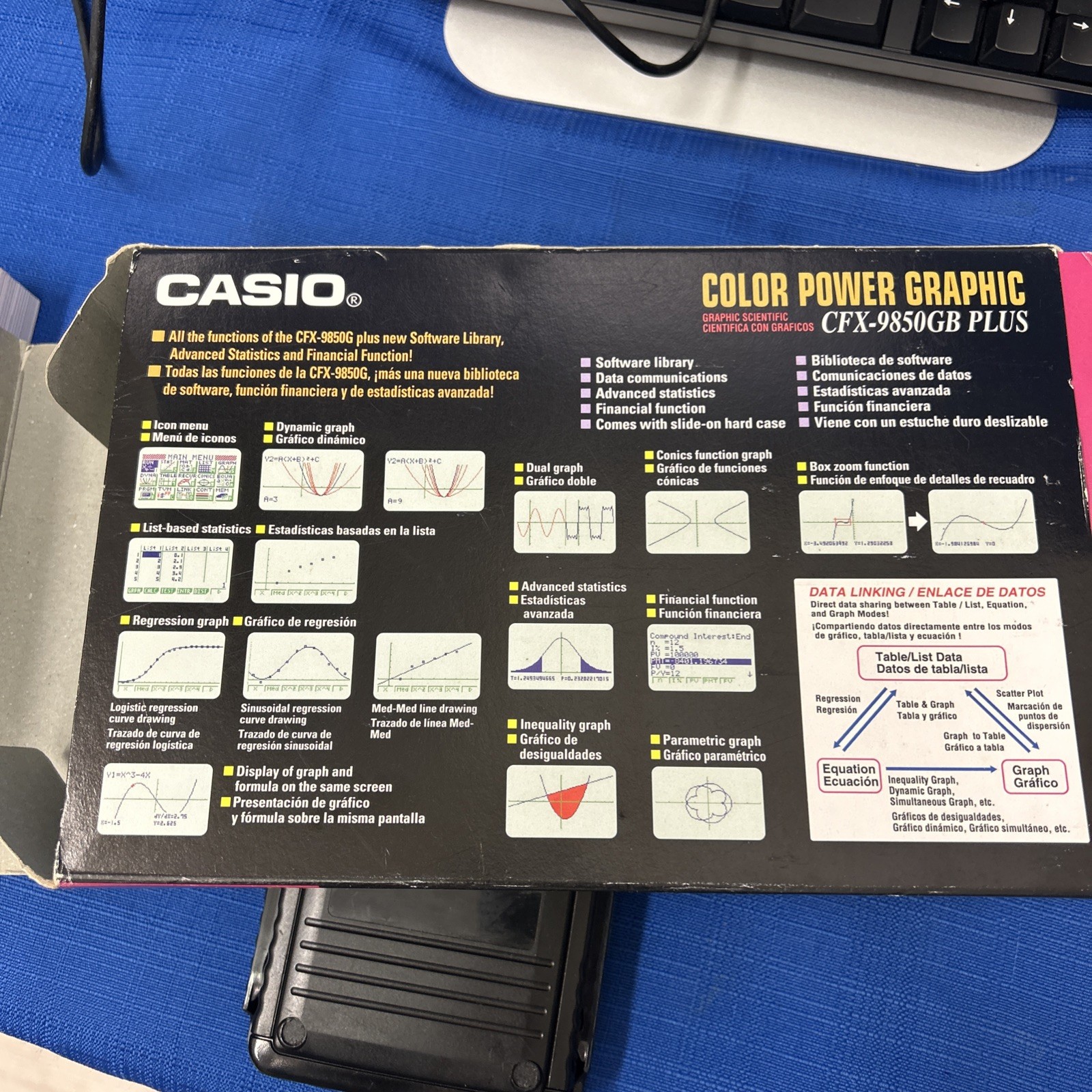 Casio Colour Scientific Calculator Graphing CFX-9850GB PLUS Complete Manual Box