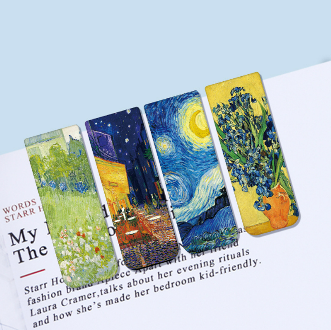 4 Pcs / Pack Magnet Bookmark Van Gogh Painting Reading Readers Gift US Shipping