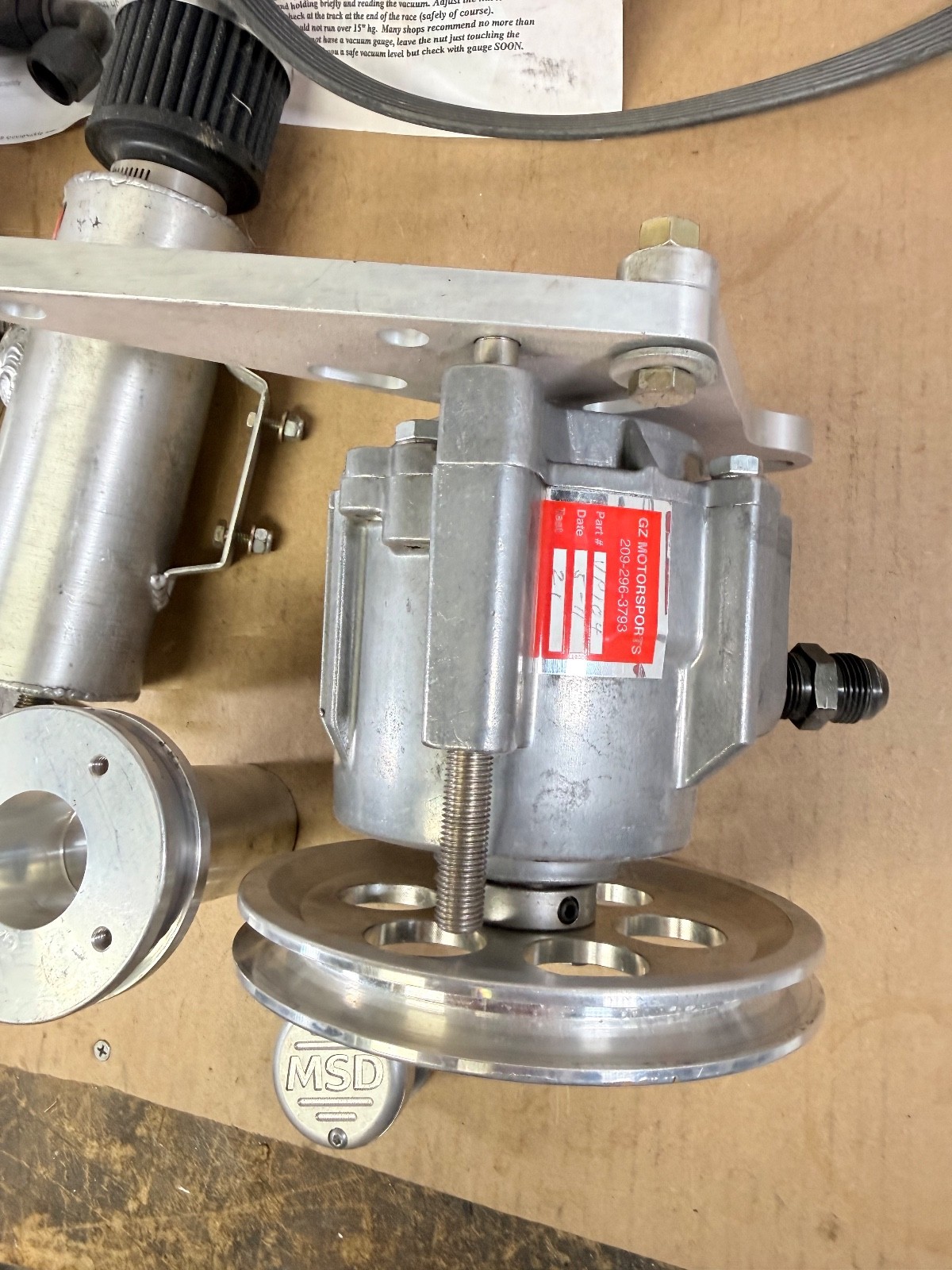 BBC CHEVY GZ MOTORSPORT VA104 RACING VACUUM PUMP STREET/STRIP