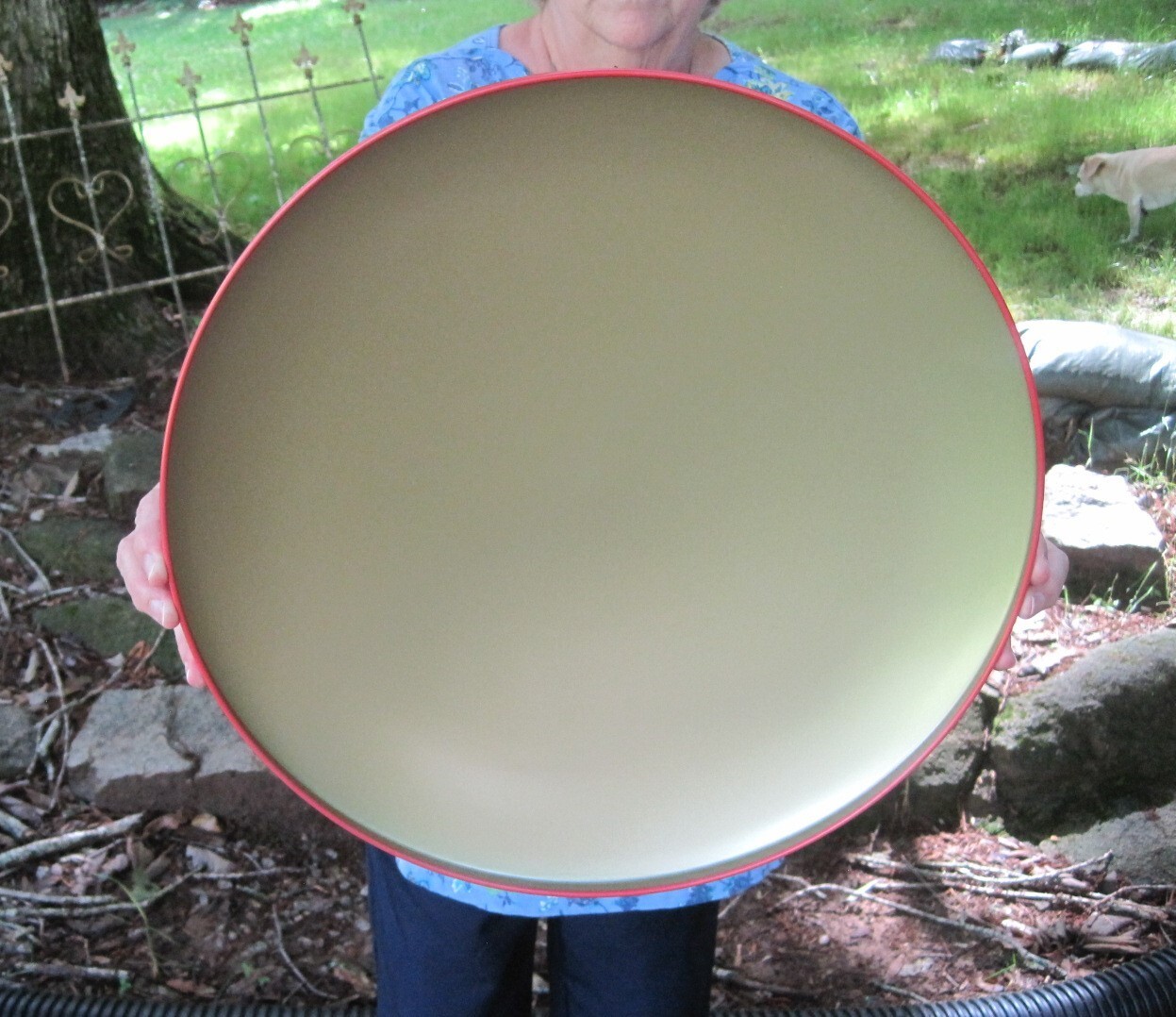 (2) 16" Coca Cola Metal Dome Button Advertising Coke Signs 1950's Diner Style