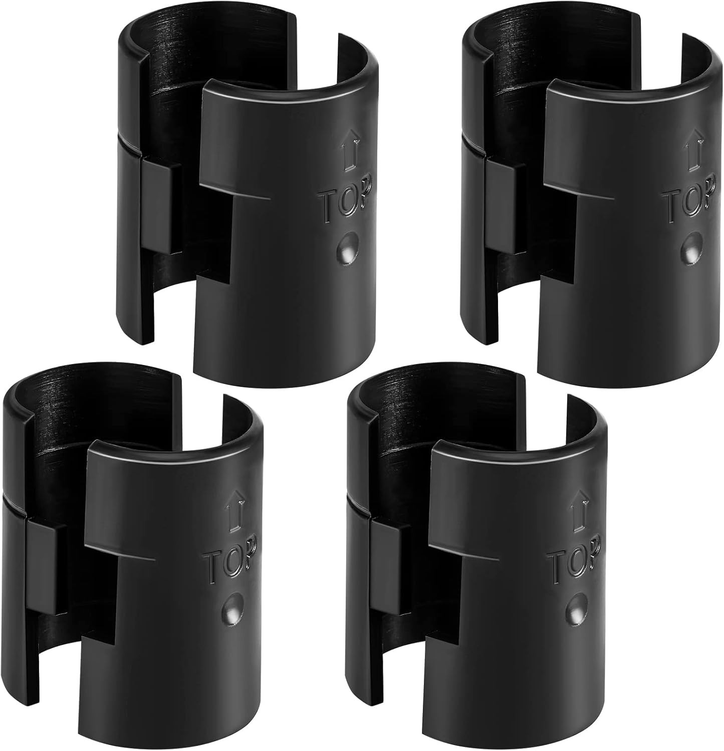 8 Pcs Shelf Lock Clips for 1" Posts - Durable Black Wire Shelving Replacements