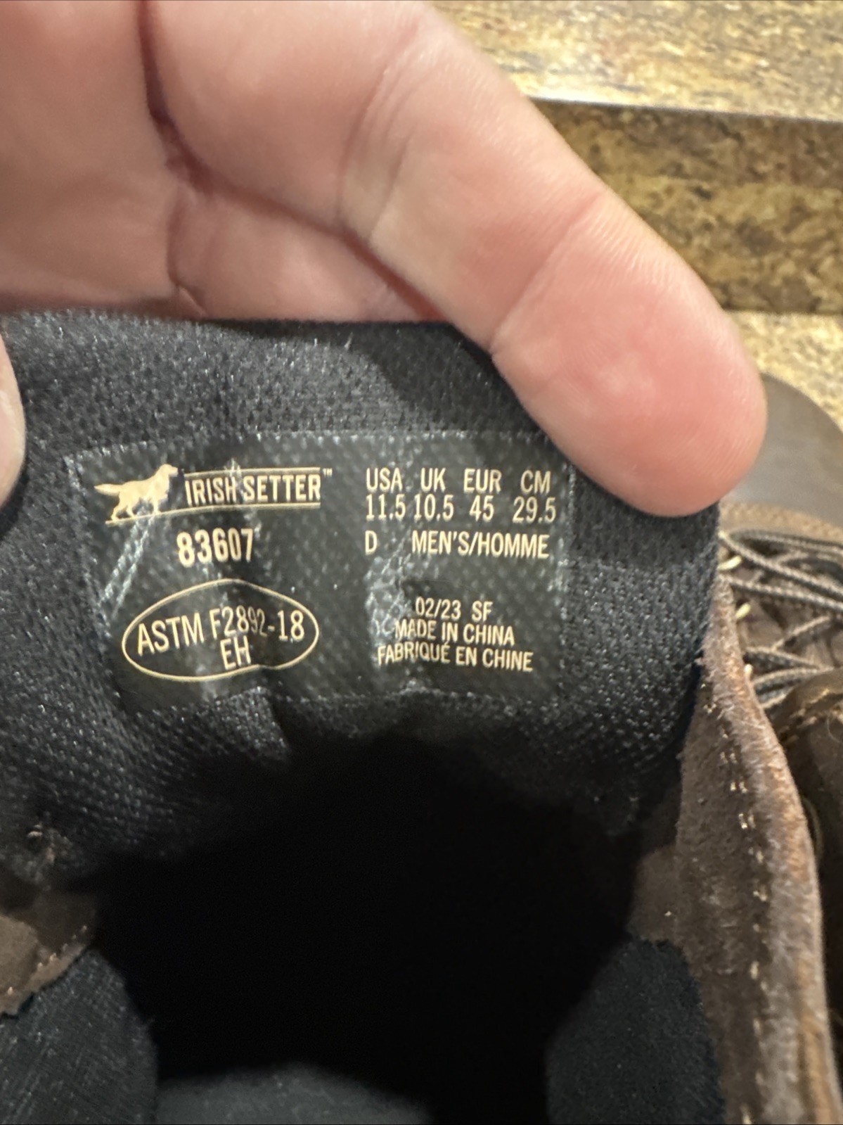 Irish Setter Ely 83607 Electrical Hazard Work Boots Brown 11.5 D/M