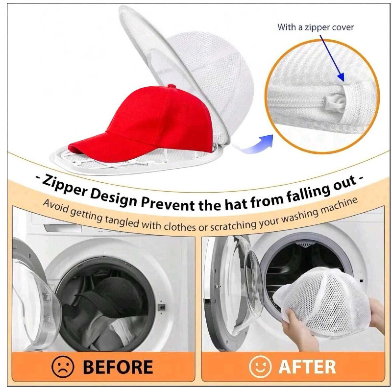 2x Hat Washer for Washing Machine,Hat Cleaner for Baseball Caps with Frame Cage