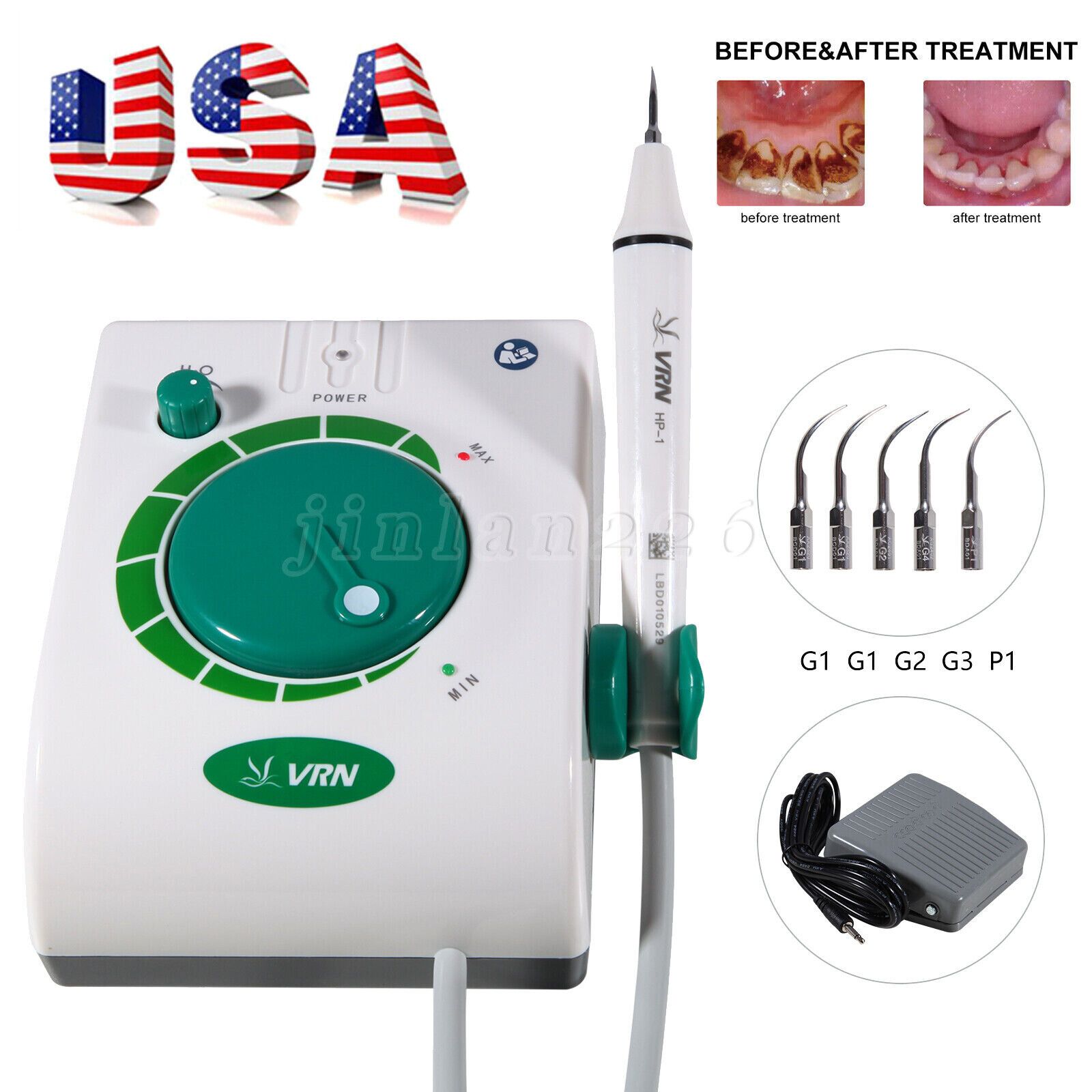 Dental Ultrasonic Scaler Piezo Scaling Handpiece Cleaning fit EMS Woodpecker USA