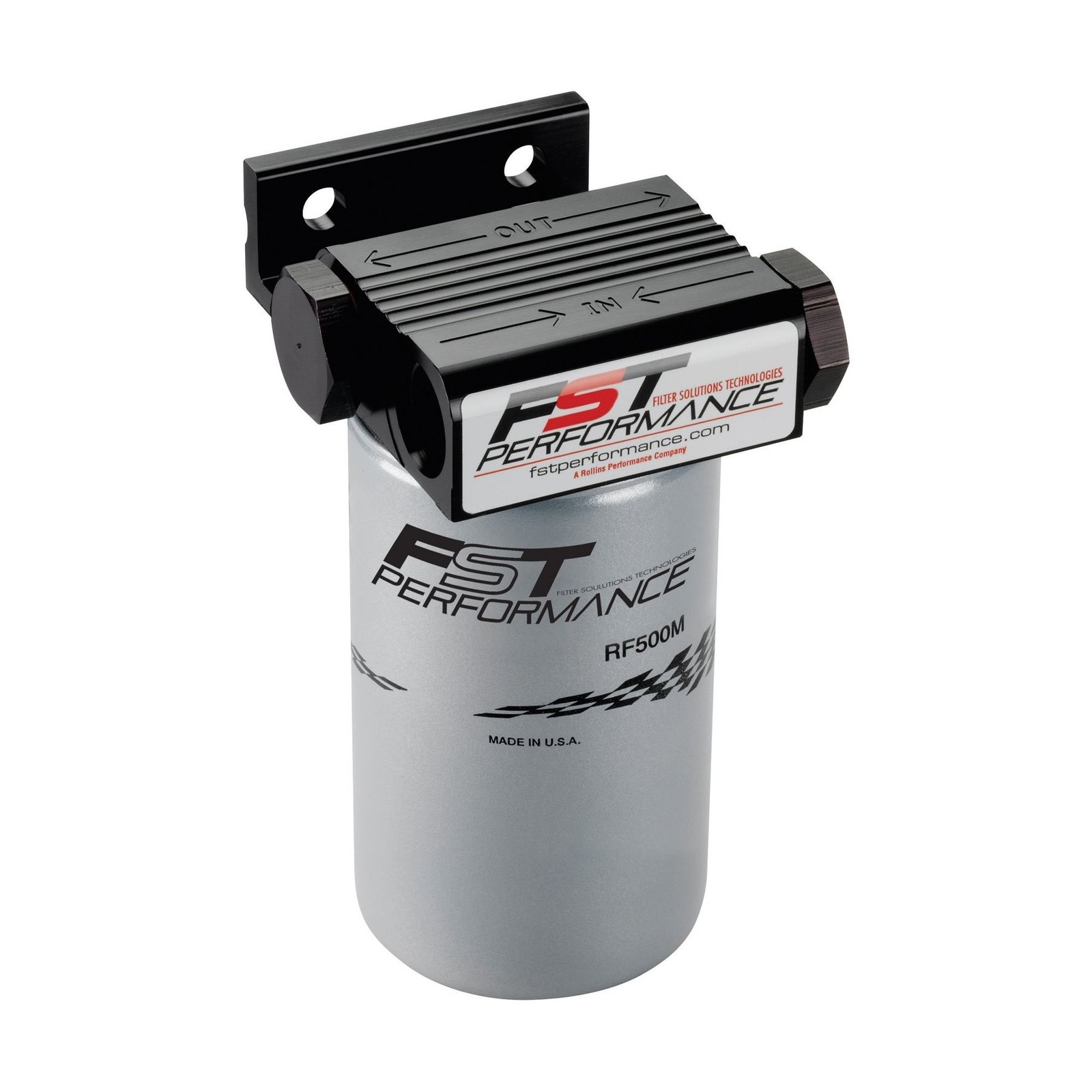 FST Performance RPM500 FloMax 500 Black Anodized -12 AN Port Fuel Filter/Wate...