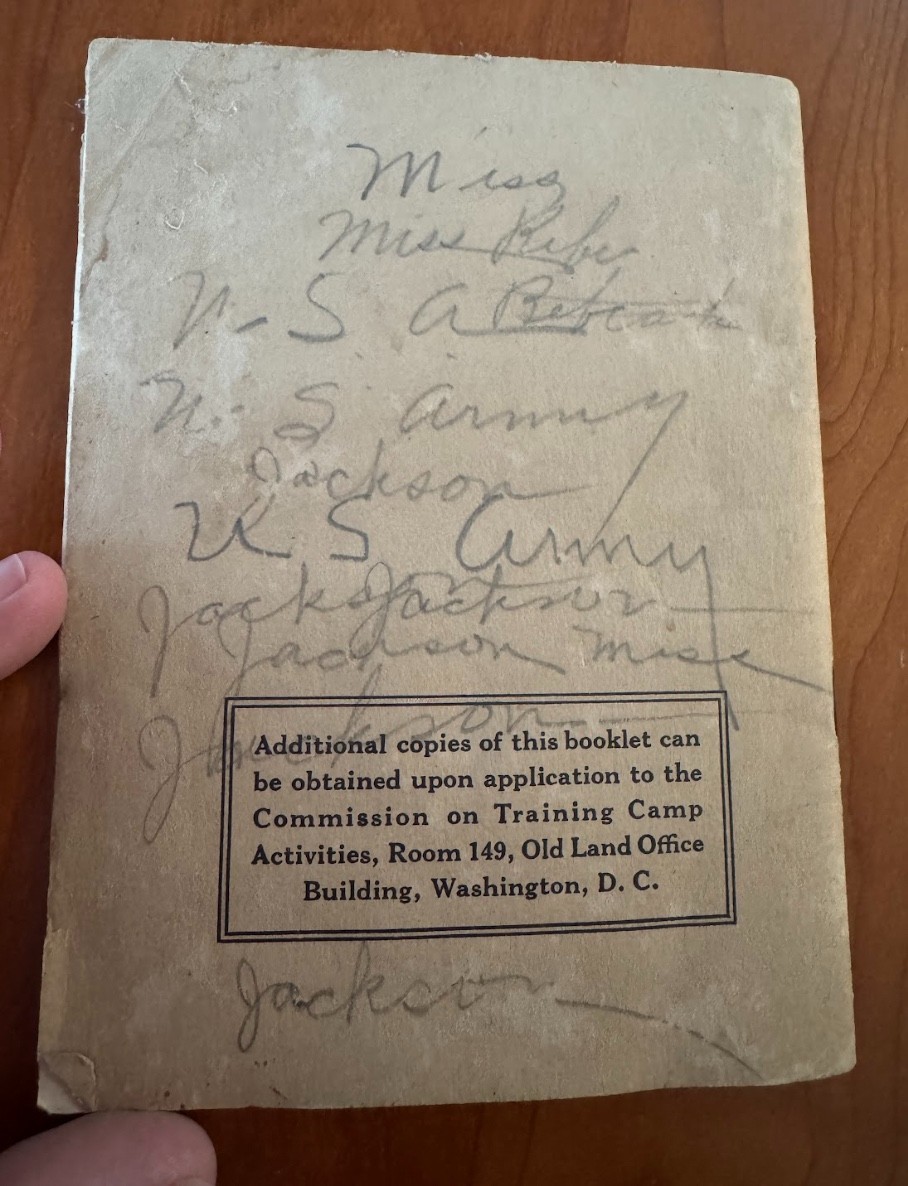 FREE SHIP! The War Department Commission on Training Camp Activities WWI