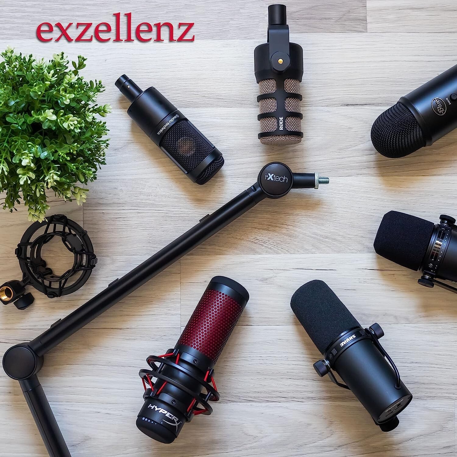 IXTECH Boom Arm-Adjustable 360° Rotatable Microphone Arm-Sturdy Stainless Steel