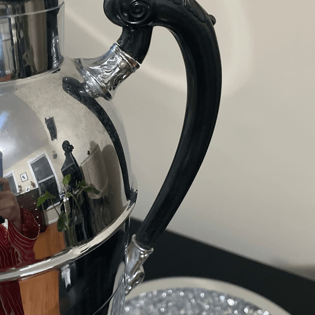 Vintage Art Deco Krome-Kraft Farber Bros NY Hammered Chrome Cocktail Pitcher