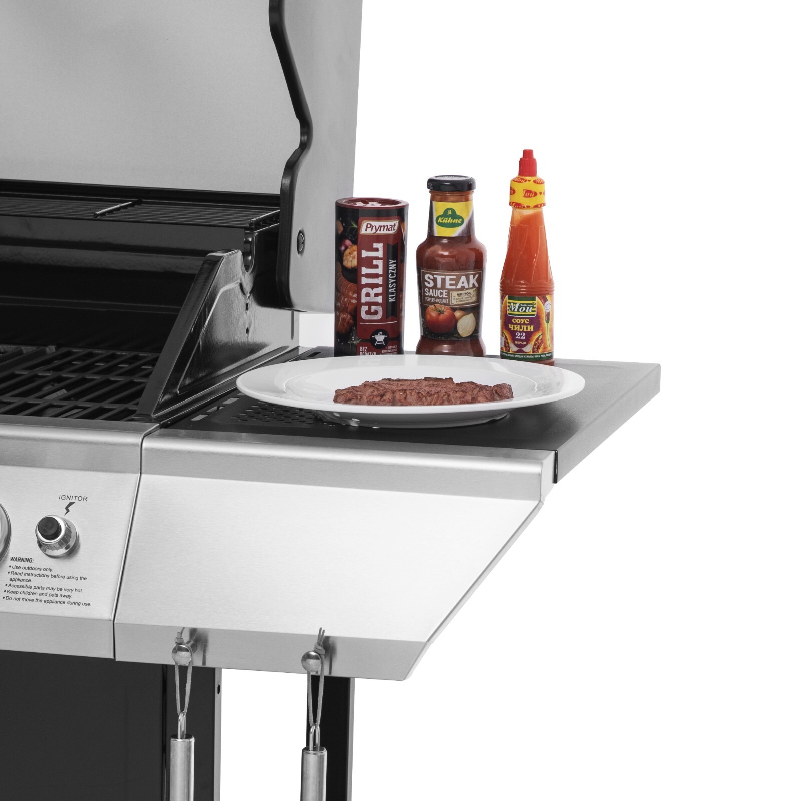 Royal Gourmet 4-Burner Propane Gas Grill with Stainless Steel Upper Lid Outdoor