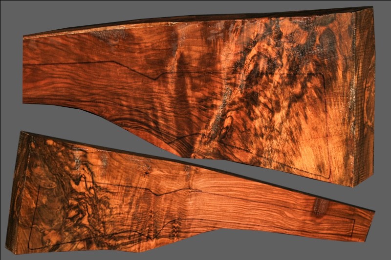 Turkish walnut rifle gunstock blank Ja54