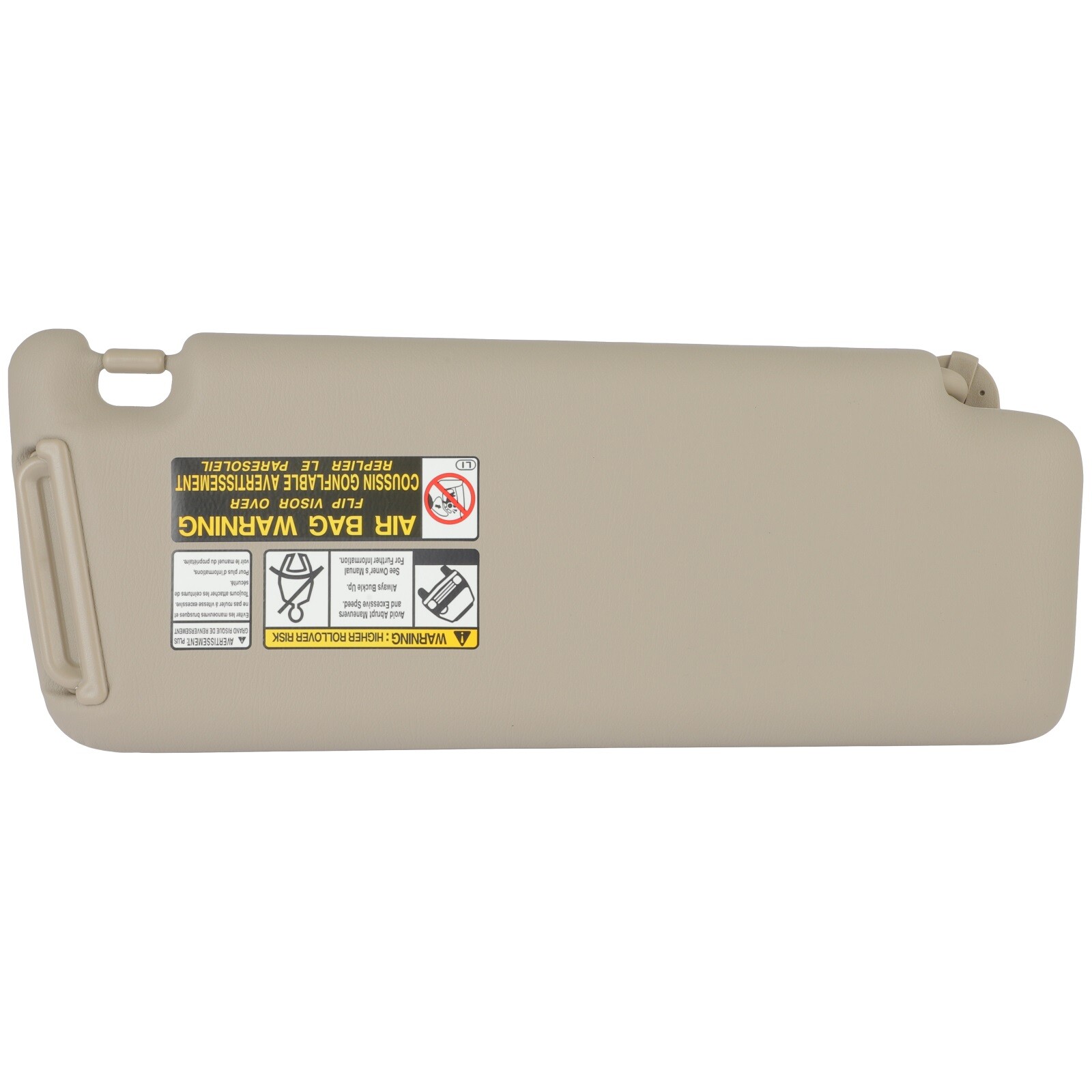 For 04-07 Toyota Highlande Sun Visor Driver LH W/O lamp Tan 2.4L 3.3L