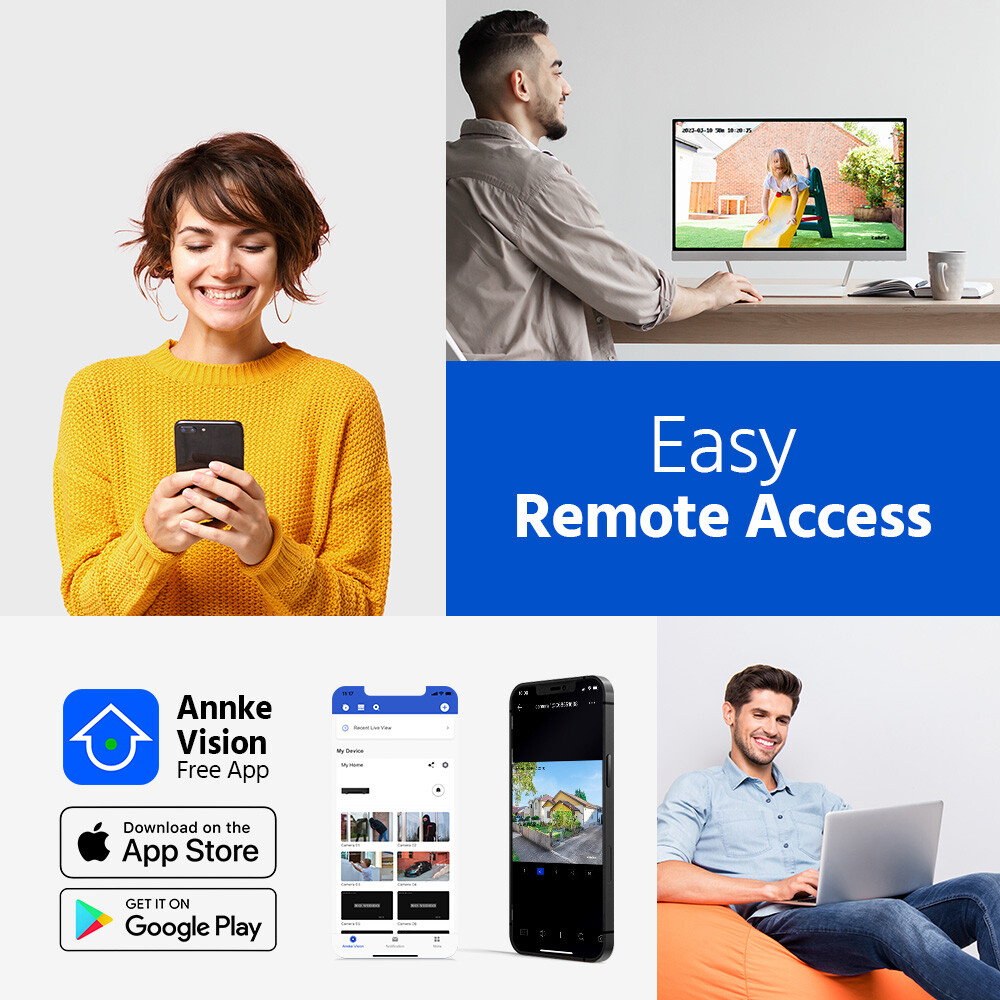 ANNKE 16CH 12MP NVR 3K 5MP POE AI Security Camera System Audio Recording H.265+