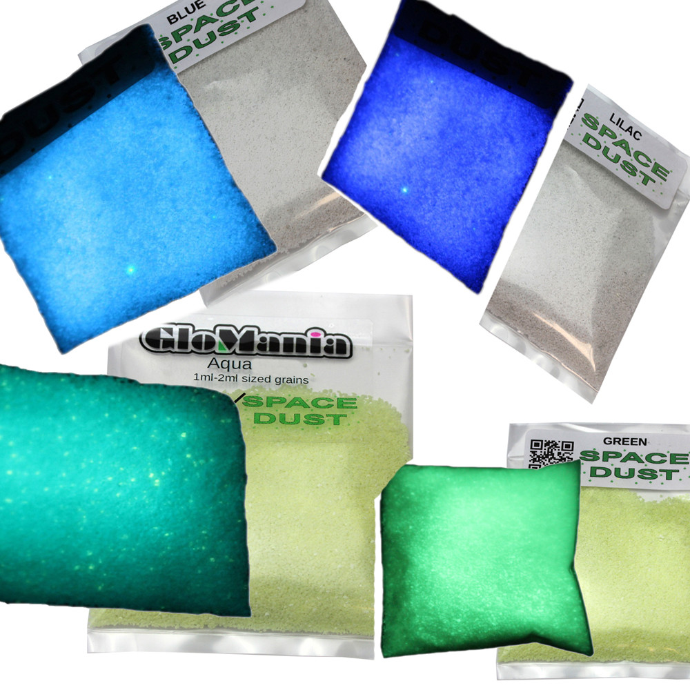 Glow in the Dark Pigment Powder Coarse Luminous Sand Dust 1oz+ FREE UV Key Ring