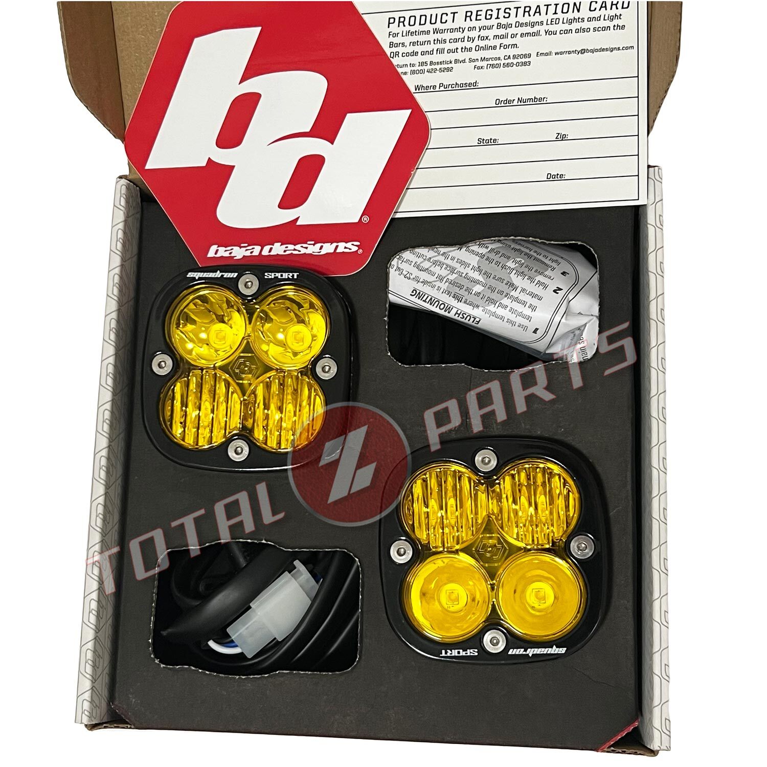 Baja Designs™ Squadron Sport Amber LED Pair Driving/Combo Lights w/ Wire Harness