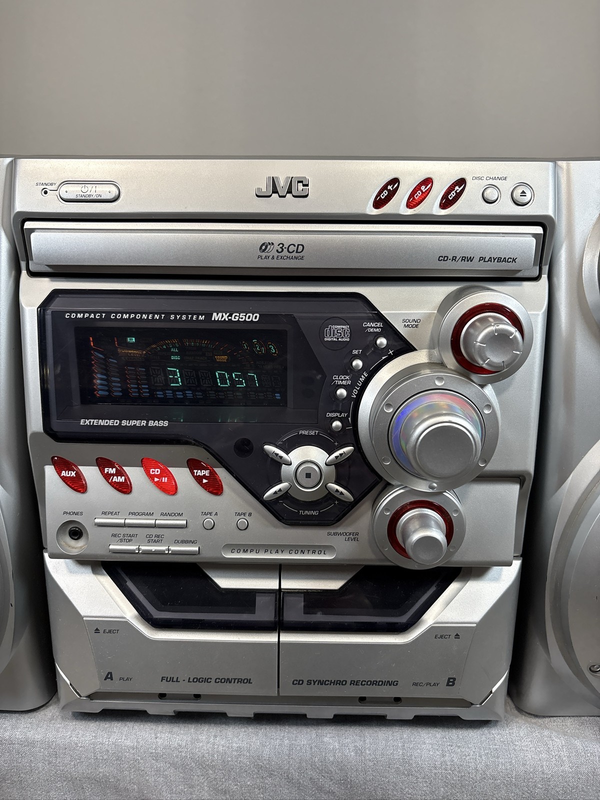 JVC CA-MXG500 Stereo Receiver System MX-G500 130W With Speakers Tested