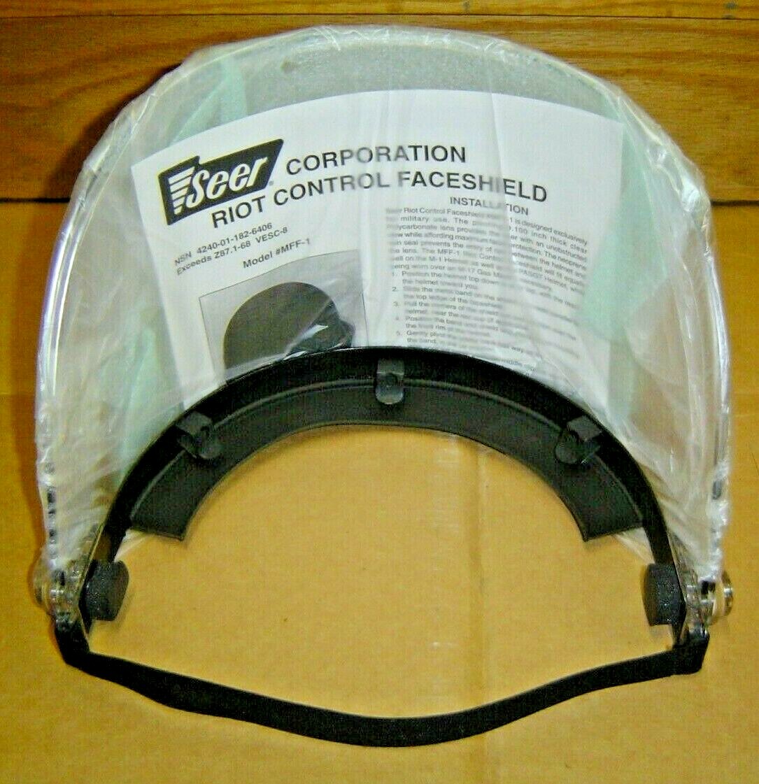 New Seer Riot Control Face Shield MFF-1 for PASGT NATO M-1 Rothco Helmet Visor