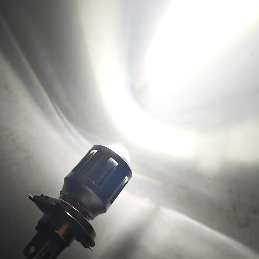 For Motorcycle H4 6500K Hi-Lo LED Beam Front Light Bulb Super Headlight Bright