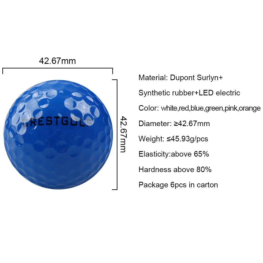 Glow in the Dark Golf Ball, Super Bright Light Up LED Balls , 3 Pack