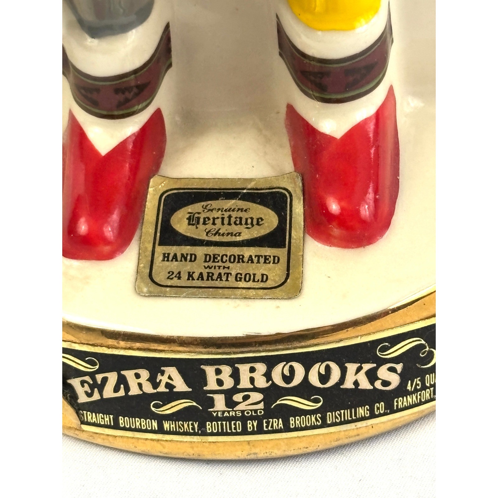 Vintage Ezra Brooks Kachina Decanter Native American Figure 13.5" Empty 1970s