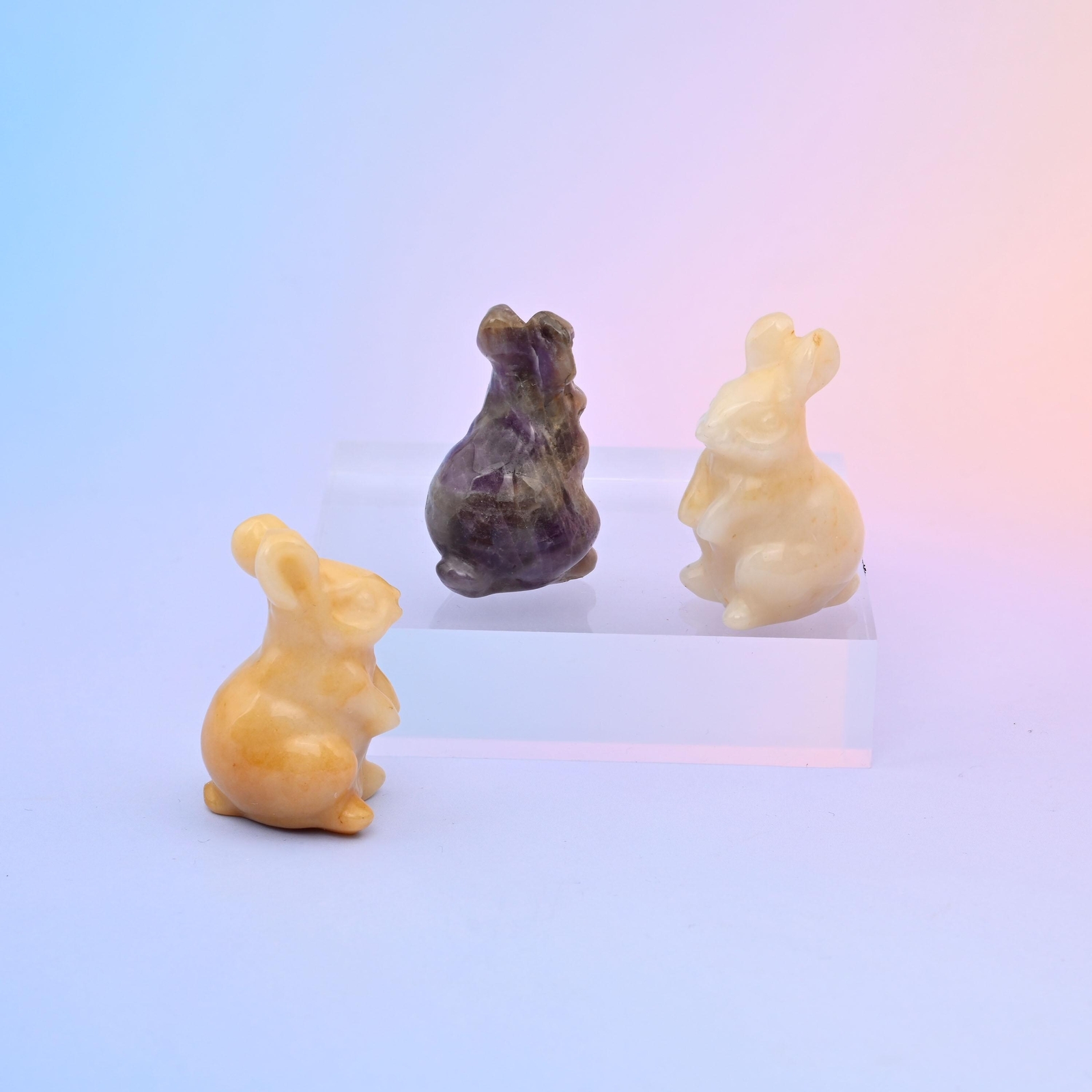 1.5 Inch Rabbit Crystal Carving Figurines