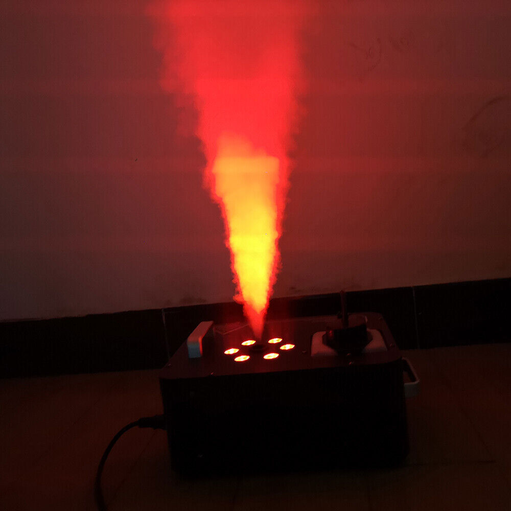 2pcs 6LED DJ Geyser Smoke Fog Machine Pyro Stage Vertical Upspray Fogger DMX RGB