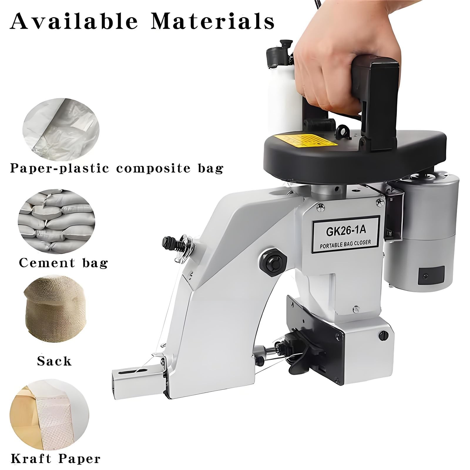 Bag Sewing closing Machine #GK26-1A,Heavy-duty BagCordless Bag Closer,Automat...