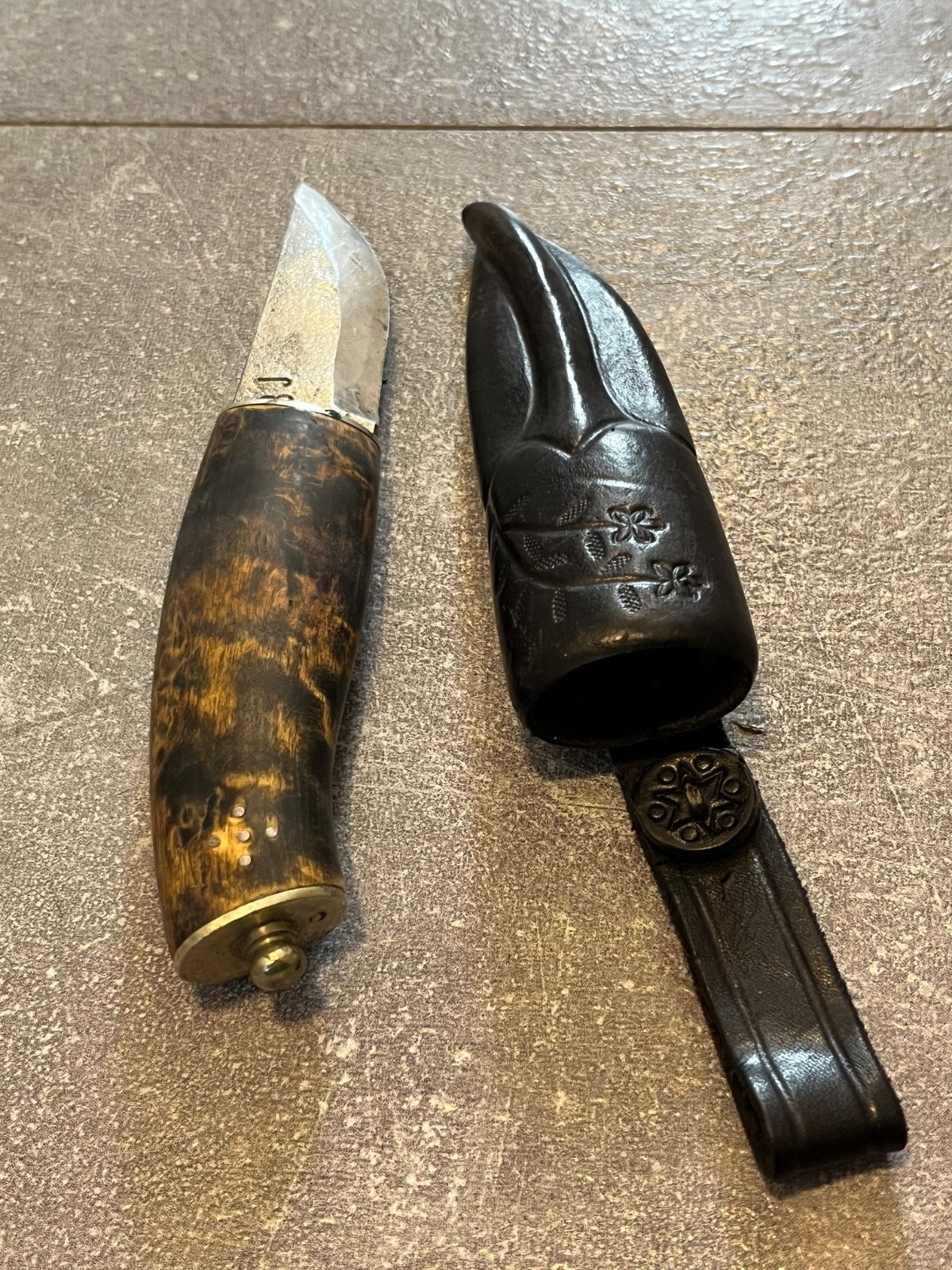 vintage swedish handmade knife puukko by BJ hunting fishing camping