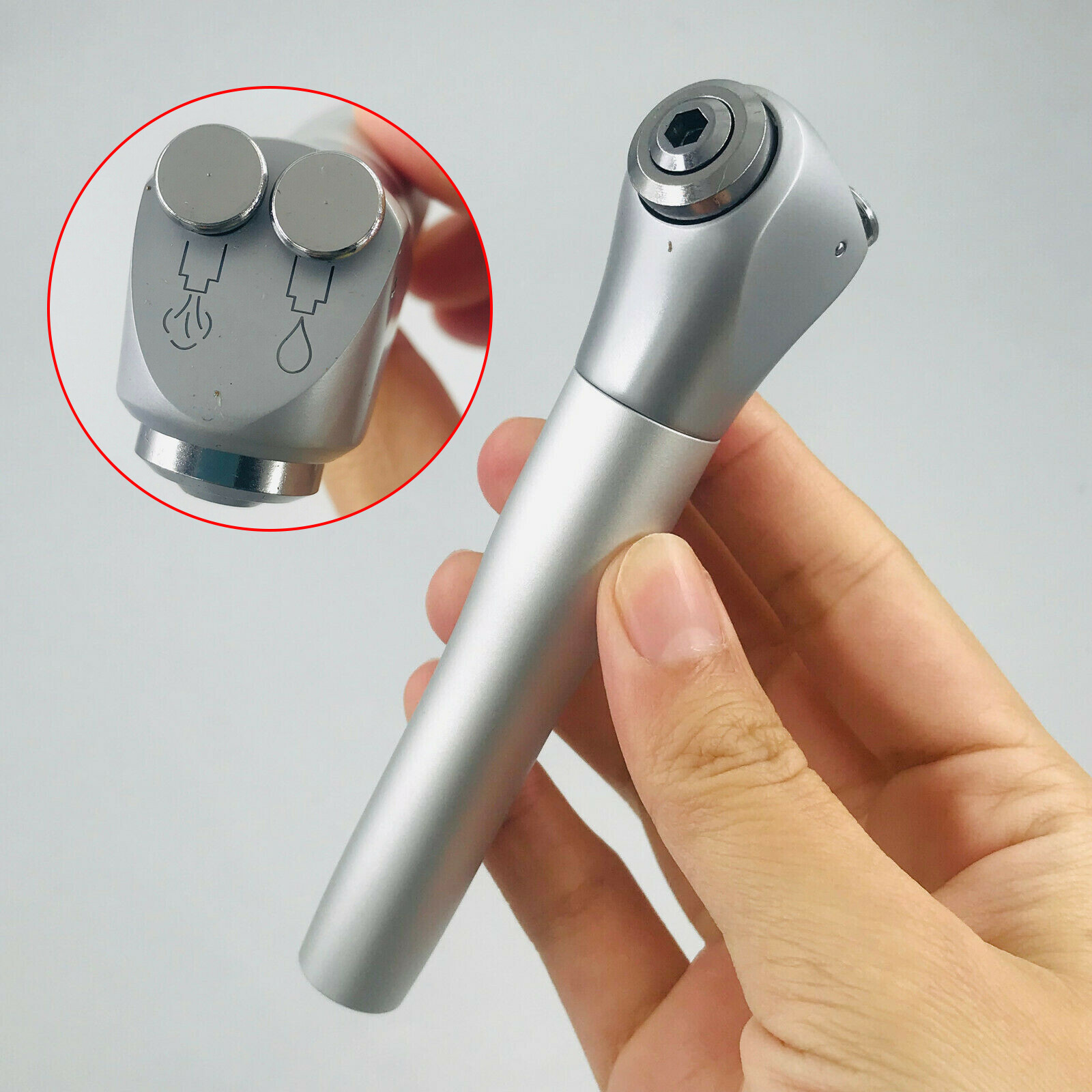 Dental 3 Way Air Water Spray Triple Syringe Handpiece w/ 2 Nozzles Tips Tubes CE