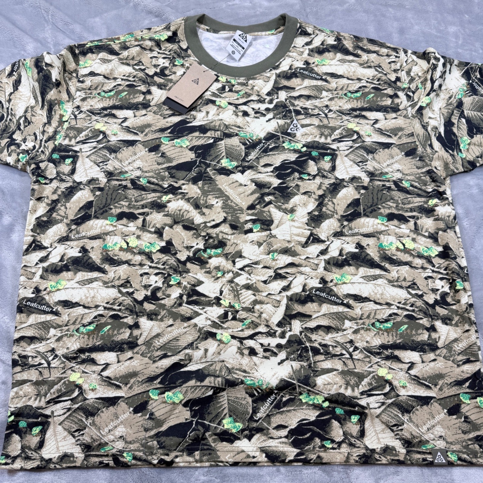 Nike ACG Dri Fit Leafcutter Loose Fit Men's 3XL T Shirt Camo hj0794-222