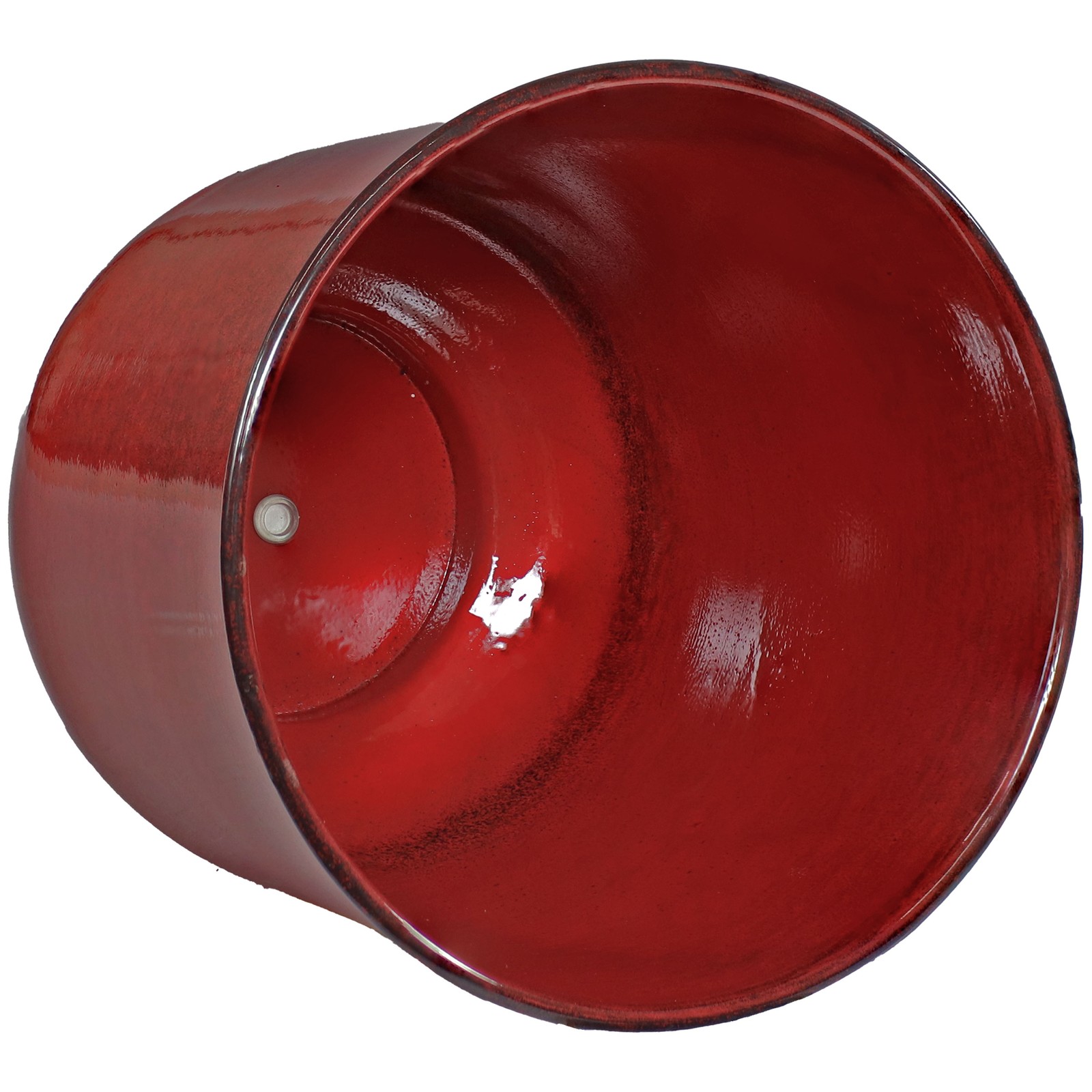 Vivian Metal Planter - 11 in - Ruby Glaze - Set of 2 by Sunnydaze