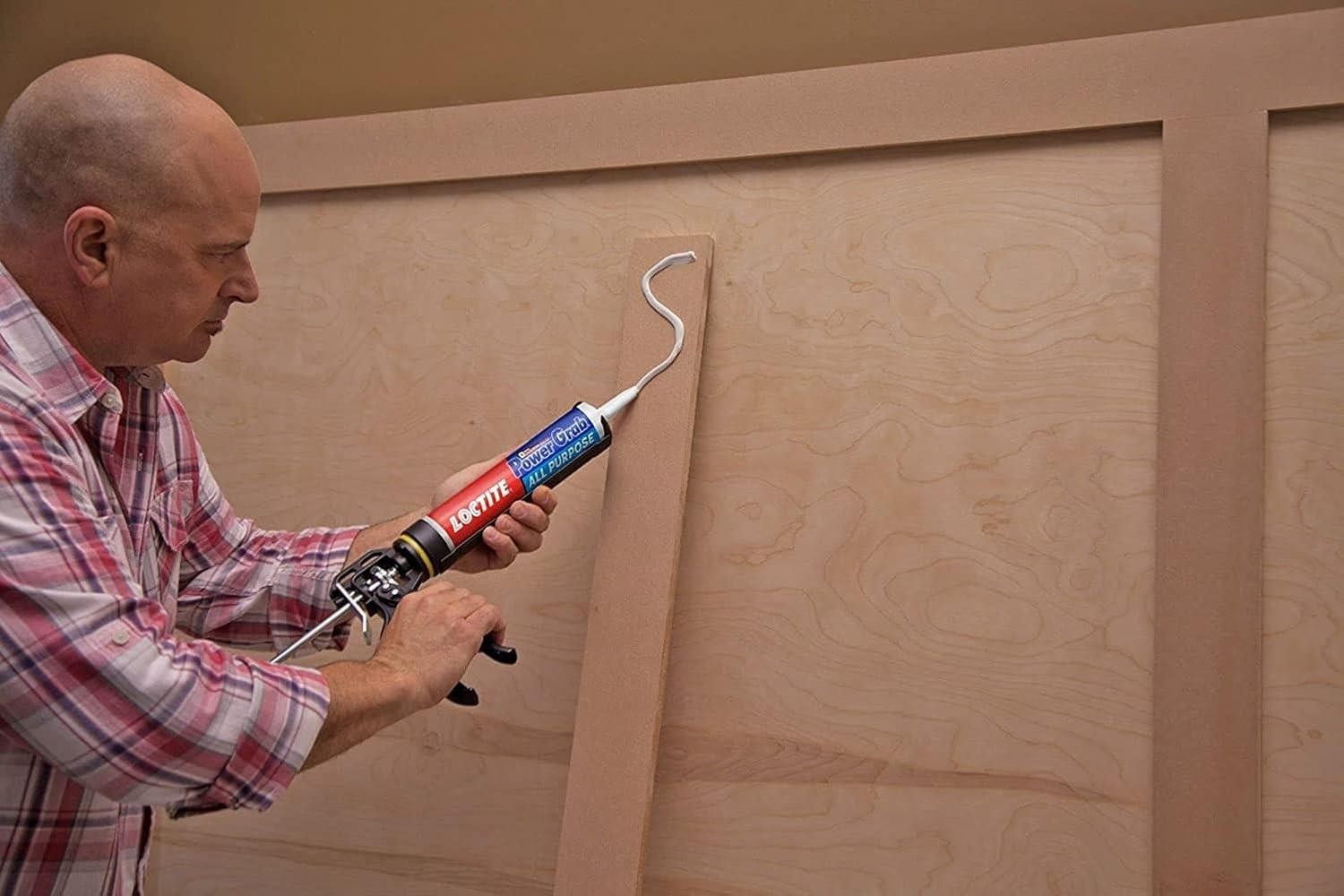 Loctite Power Grab All Purpose, White Construction Adhesive, 9 fl oz Cartridge