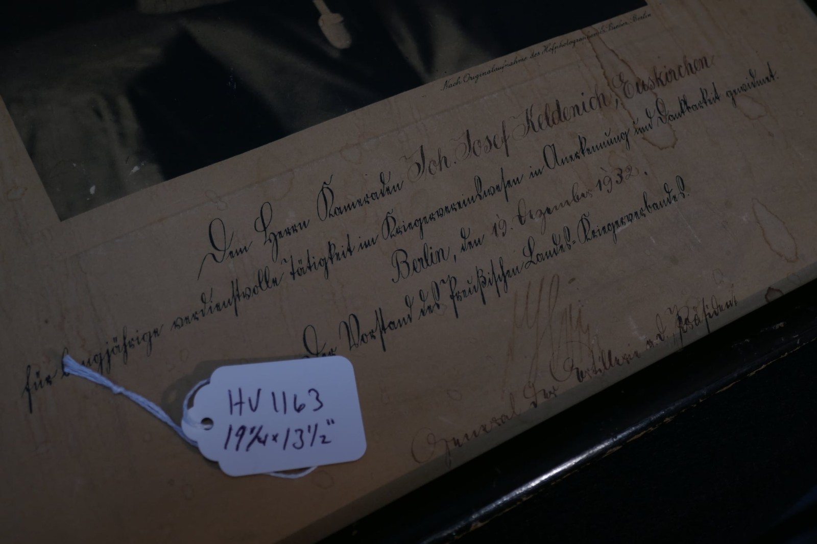 Original German Army 1932 Weimar Reichswehr Picture Signed General von Horn